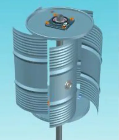 Gambar 1 : Desain dari Kincir Angin Vertikal Portable dari Drum Minyak Bekas    3.4 Pengumpulan alat dan bahan  