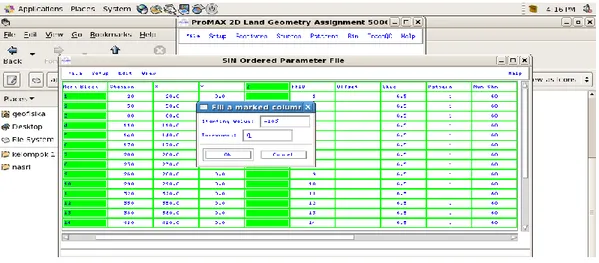 Gambar 3.24 Jendela Fill a marked column untuk 1st Live Channel 