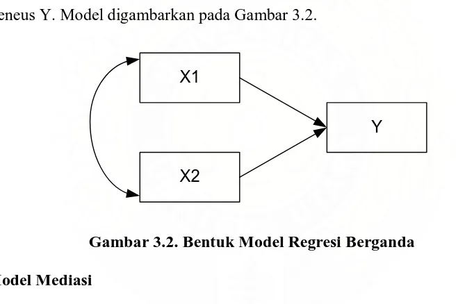 Gambar 3.2. Bentuk Model Regresi Berganda 
