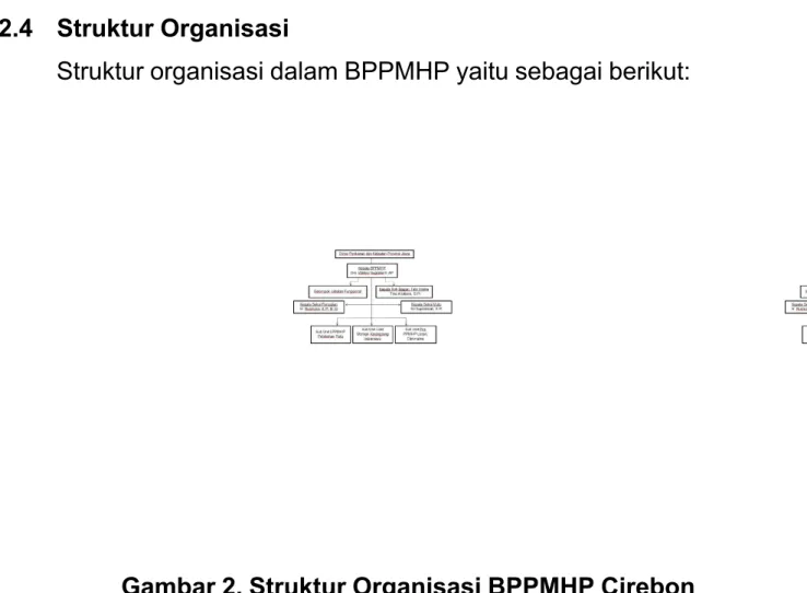 Gambar 2. Struktur Organisasi BPPMHP Cirebon