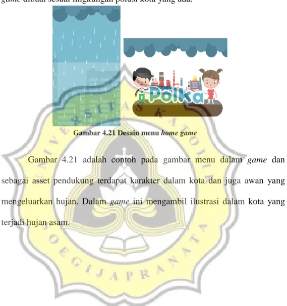 Gambar 4.21 Desain menu home game 