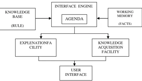 Gambar II.1. : Struktur Sistem Pakar  Sumber : (Rosnelly Rika ; 2012 : 13) 