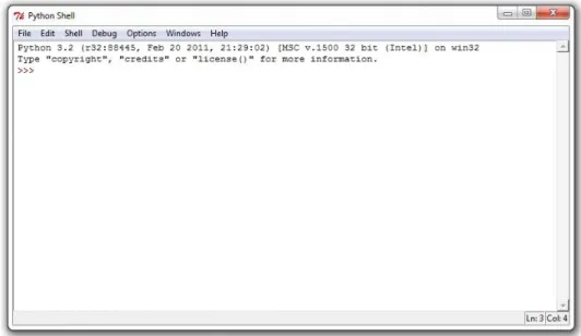 Gambar 2.13 Tampilan IDLE Python  http://www.cs.uky.edu/ 