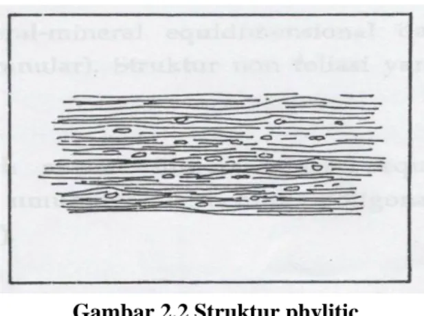 Gambar 2.2 Struktur phylitic 