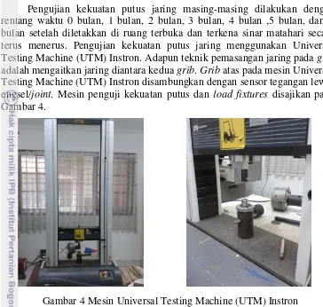 Gambar 4 Mesin Universal Testing Machine (UTM) Instron 