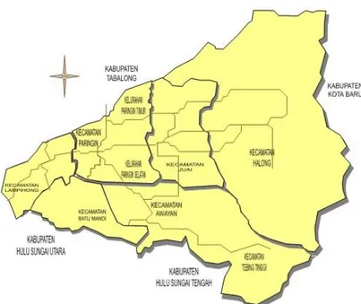 Gambar 2. Peta Kabupaten Balangan 