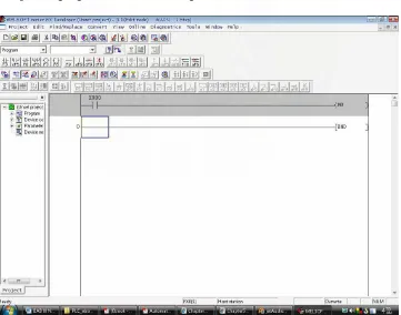 Gambar 3.1 memperlihatkan contoh tampilan GUI perangkat lunak Mitsubishi Gx 