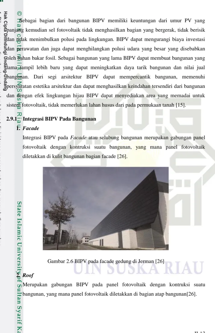 Gambar 2.6 BIPV pada facade gedung di Jerman [26] 