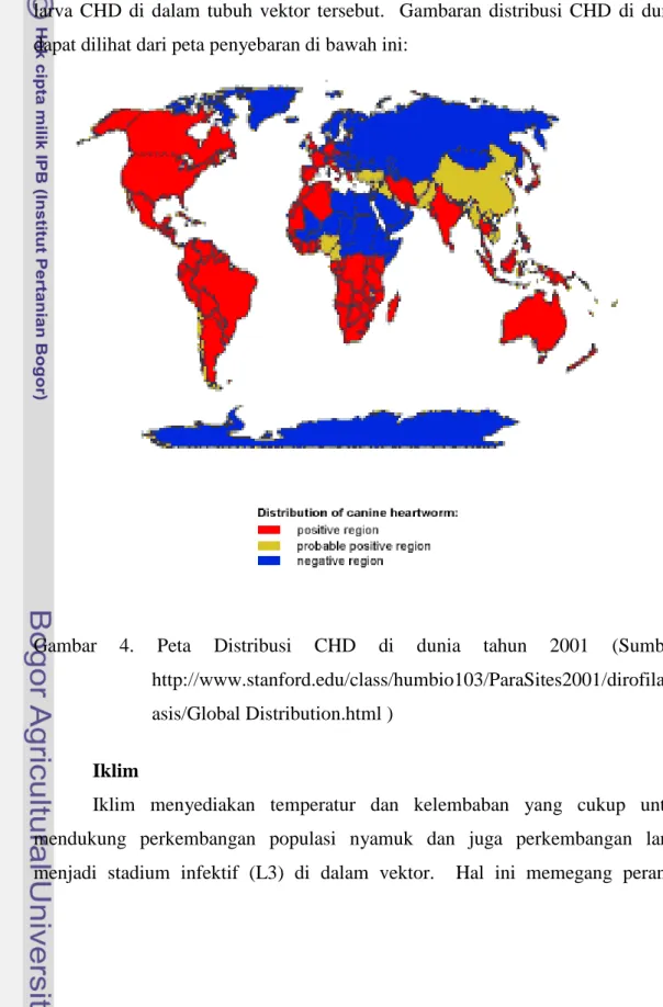 Gambar  4.  Peta  Distribusi  CHD  di  dunia  tahun  2001  (Sumber: 