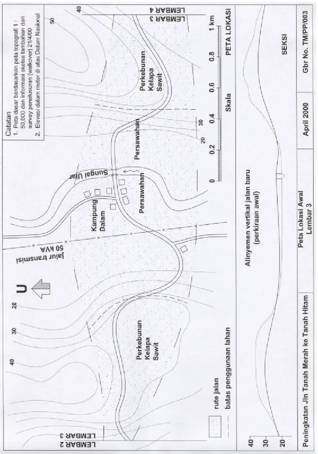 Gambar 3-1  Zonasi dari lokasi proyek: Lembar Contoh Peta Dasar. 