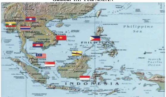 Gambar 1.1.  Peta ASEAN 