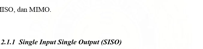Gambar 2.5 SISO Channel 
