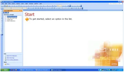 Gambar 1.1 Tampilan program Publisher 