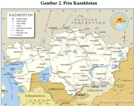 Gambar 2. Peta Kazakhstan 