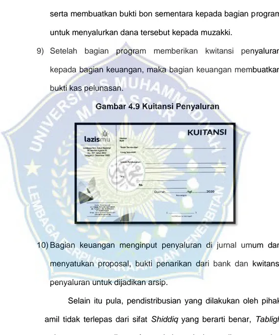 Gambar 4.9 Kuitansi Penyaluran 