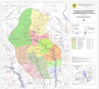 Gambar 1.1 Peta administratif Kabupaten Gunung Mas 