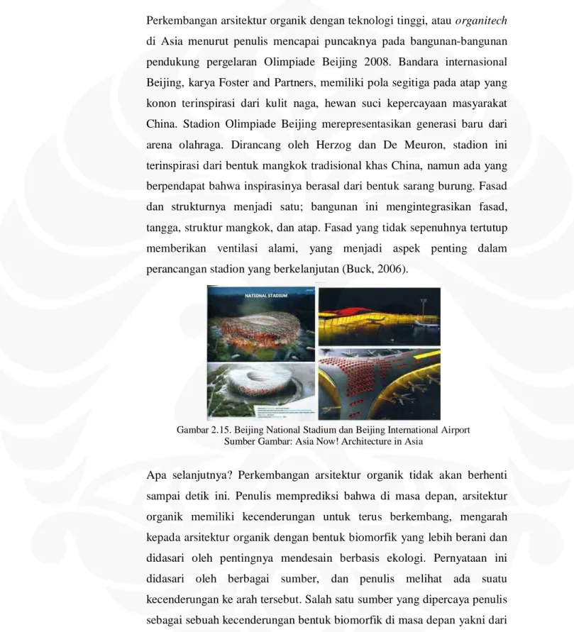 Gambar 2.15. Beijing National Stadium dan Beijing International Airport  Sumber Gambar: Asia Now! Architecture in Asia 