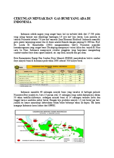 Cekungan Migas Di Indonesia