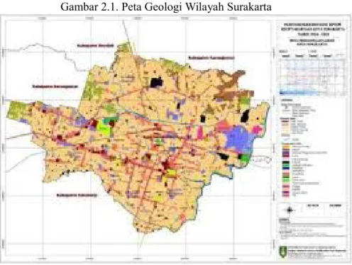 Gambar 2.1. Peta Geologi Wilayah Surakarta