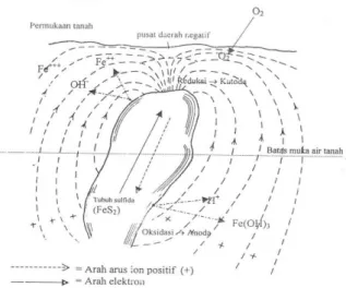Gambar 4. Mekanisme polarisasi pada tubuh mineral [17] 
