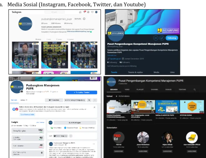 Gambar 3 - Publikasi Kegiatan Pusbangkom Manajemen di Media Sosial b.  X-Banner 