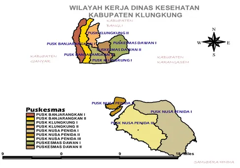 Gambar 1. Spot Map Wilayah Kabupaten Klungkung 