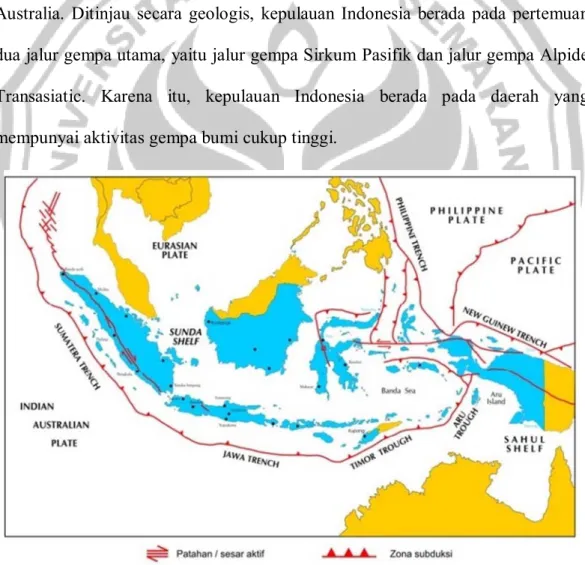 Gambar 2.1 Peta Tektonik di Kepulauan Indonesia 