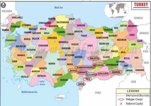 Gambar 4.3 Peta Pengungsi di Turki 