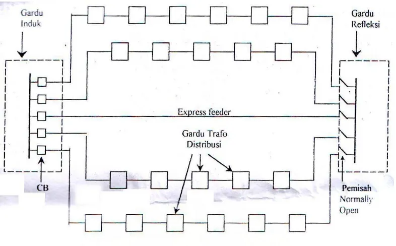 Gambar II.2.3. Bentuk Jaringan Tipe Spindel. 