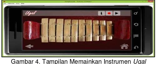 Gambar 4. Tampilan Memainkan Instrumen Ugal 