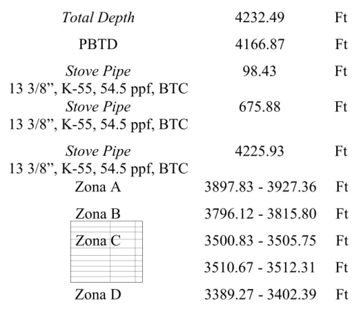 Tabel 4.1 Data Teknik Sumur ME