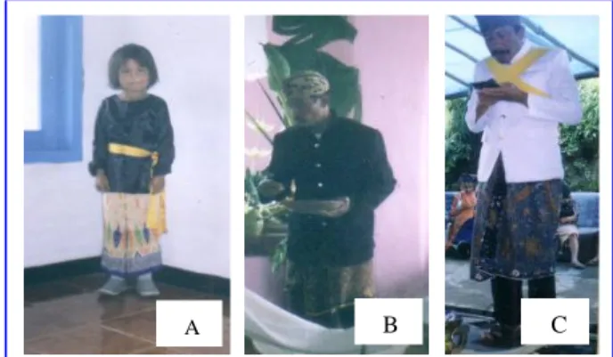 Gambar  8 Pakaian adat masyarakat Tengger: A. Perempuan; B. Laki-laki; 
