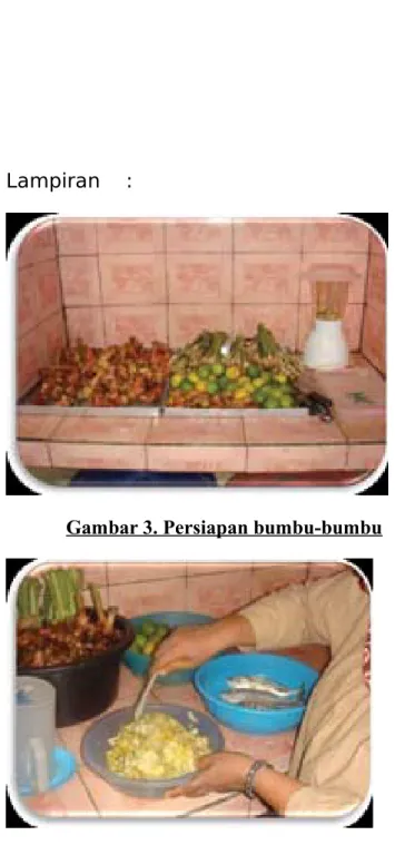 Gambar 3. Persiapan bumbu-bumbu