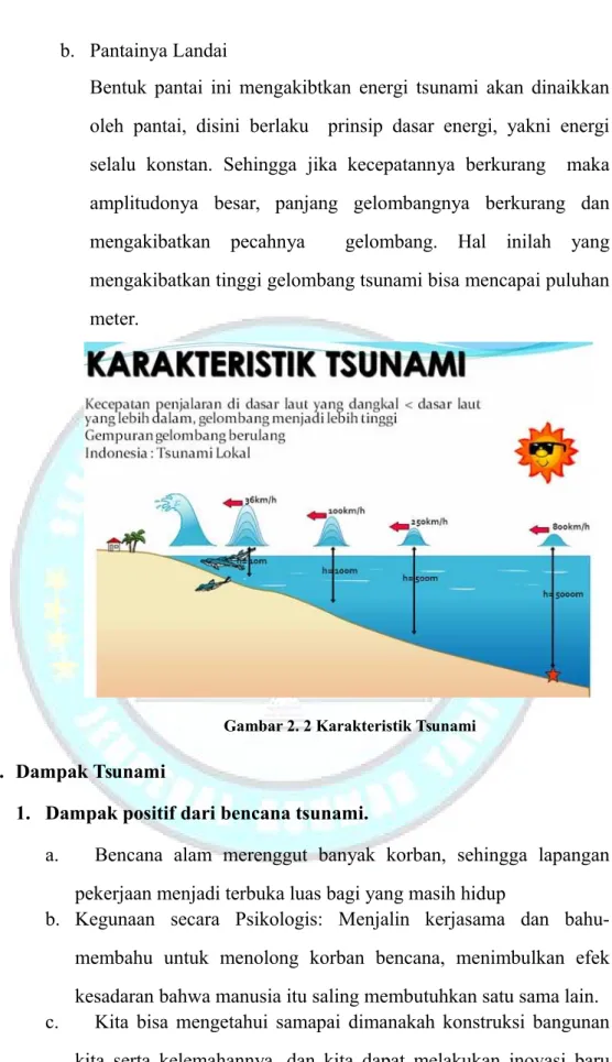 Gambar 2. 2 Karakteristik Tsunami