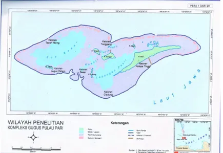 Gambar 1. Wilayah Penelitian Kompleks Gugus Pulau Pari 
