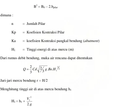 Tabel 2.3 : Harga-harga koefisien kontraksi Ka 