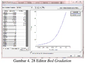 Gambar 4. 28 Editor Bed Gradation 
