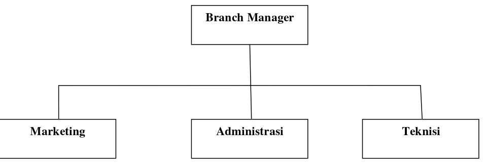Gambar 4.1 Struktur Organsasi  PT.Hoffmen International Cabang Bandung 