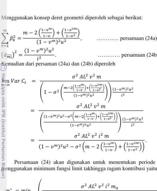 Ilustrasi Penentuan Periode Optimal   Metode Amortization Gains and Losses  (      Asumsi-asumsi 
