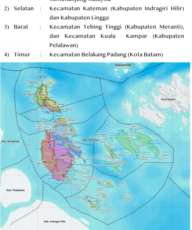 Gambar 1.1. Peta Administrasi Kabupaten Karimun 