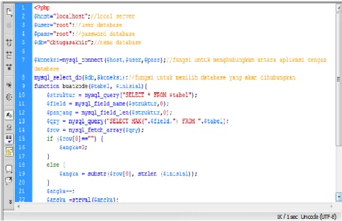 Gambar 2.8 Tampilan Toolbar Coding  (Madcoms,2011)  9)  Panel Insert 