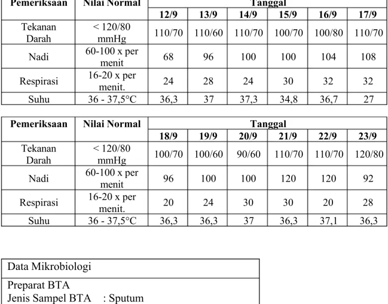 Tabel IV.3 Hasil Pemeriksaan