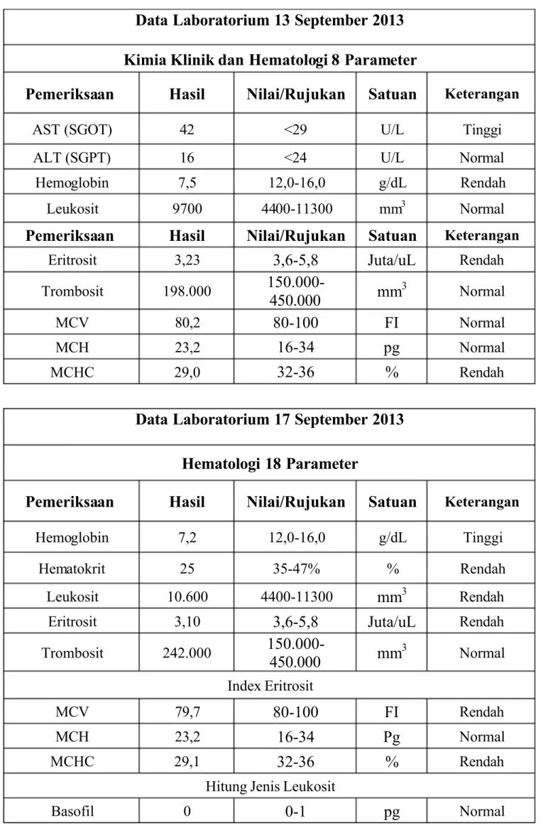 Tabel IV.4 Hasil Laboratorium