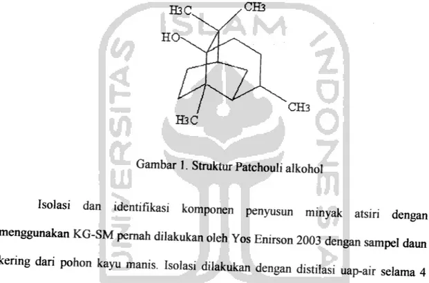 Gambar 1. Struktur Patchouli alkohol
