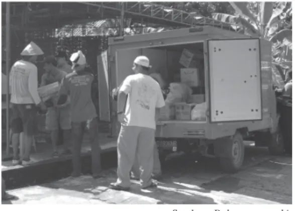 Gambar 1. 5 Pemberian bantuan kepada korban gempa di DIY dan Jawa Tengah