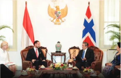Gambar 7.5 Presiden SBY sedang berbincang dengan kepala  Negara dari luar negeri
