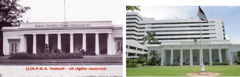 Gambar gedung pancasila sebelum di konservasi               Gambar  Gedung Pancasila pada tahun 2000