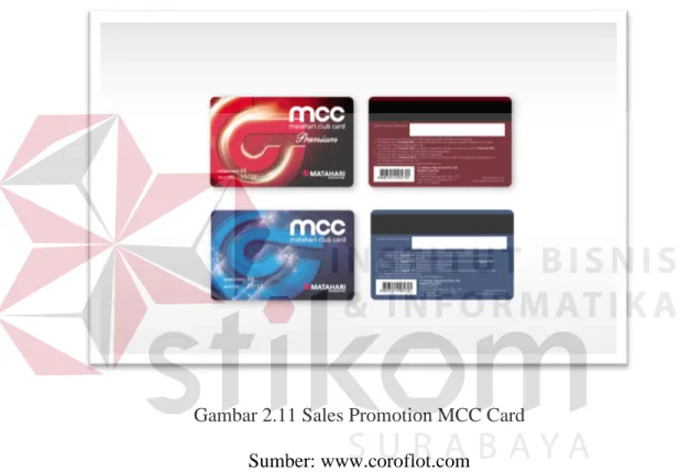 Gambar 2.11 Sales Promotion MCC Card  Sumber: www.coroflot.com  2.11.1 Jenis-Jenis Sales Promotion 