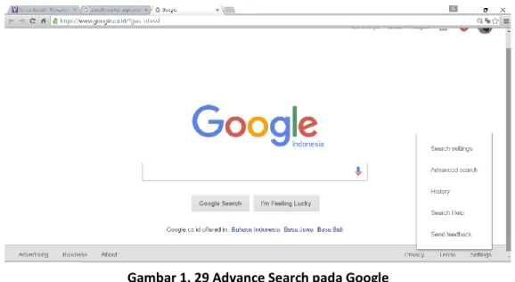 Gambar 1. 29 Advance Search pada Google 
