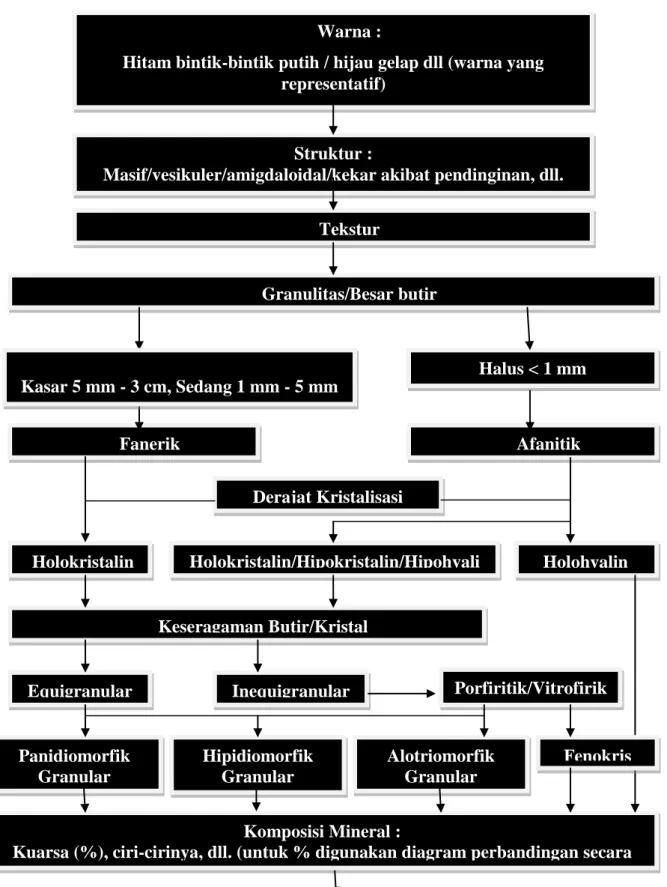 DIAGRAM ALIR DESKRIPSI BATUAN BEKU 